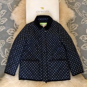 LIKE NEW!! Crewcuts girls navy quilted jacket sz 8